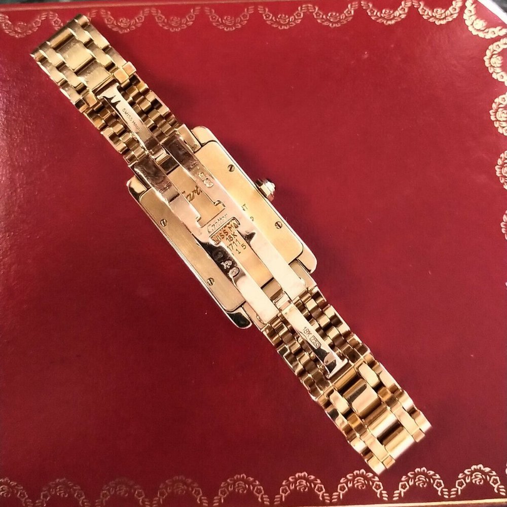 Cartier 18K Yellow Gold Tank Americaine American Watch - Picture 5 of 12